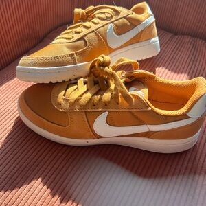 Nike Kids Bright Orange Sneakers with White Accents